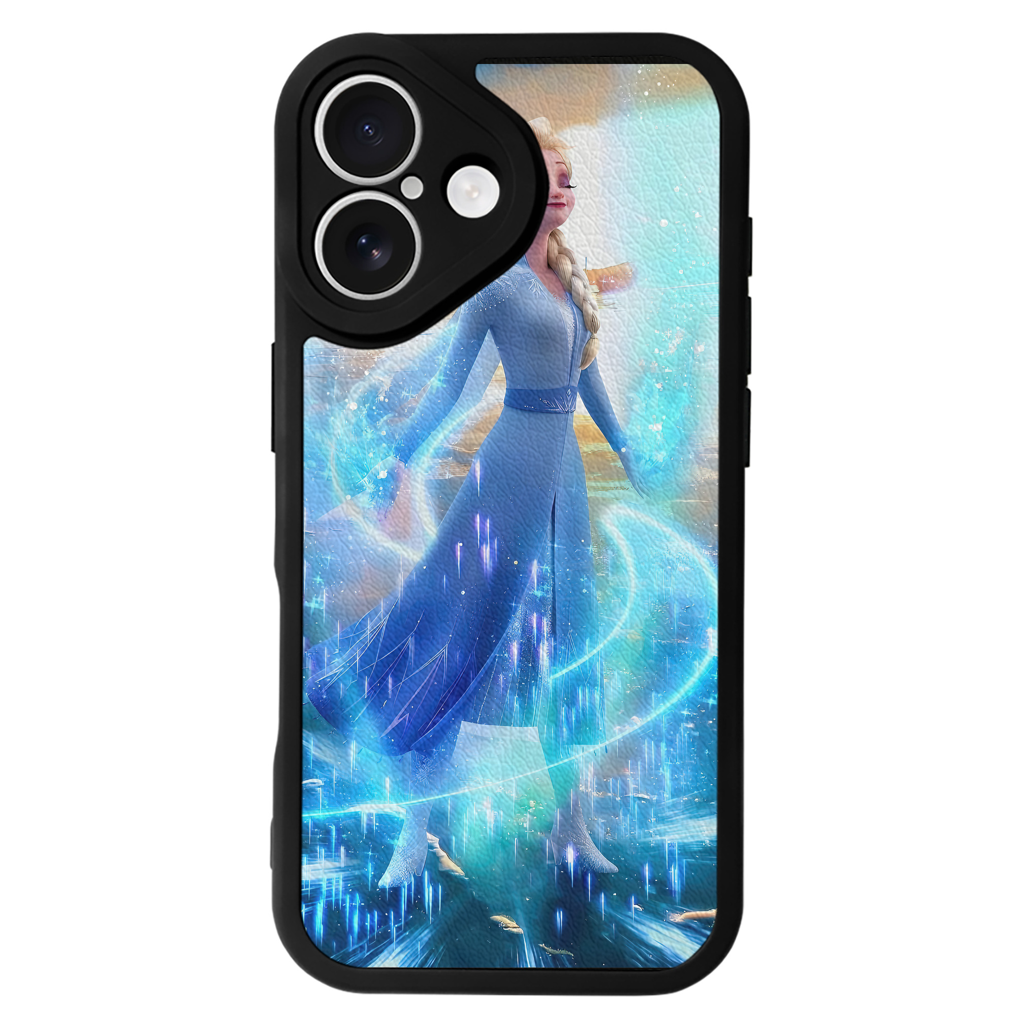 （画像用） アナと雪の女王 アンナ エルサ Frozen Anna Elsa 【iPhone 16シリーズ対応】シリコンスマホケース（レザー調） 材質：シリコン